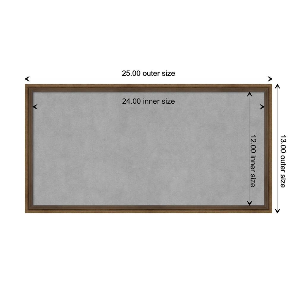 Amanti Art Lucie Light Bronze Framed Magnetic Board