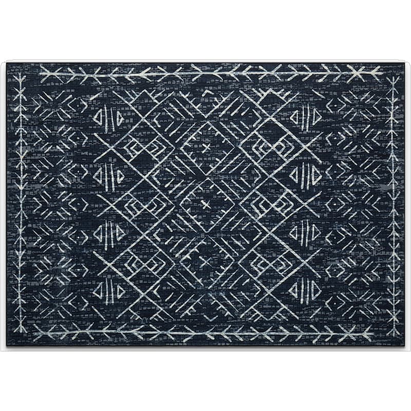 HomeRoots Abstract Geometric Casual Rectangle Area Rug - 5' X 7'