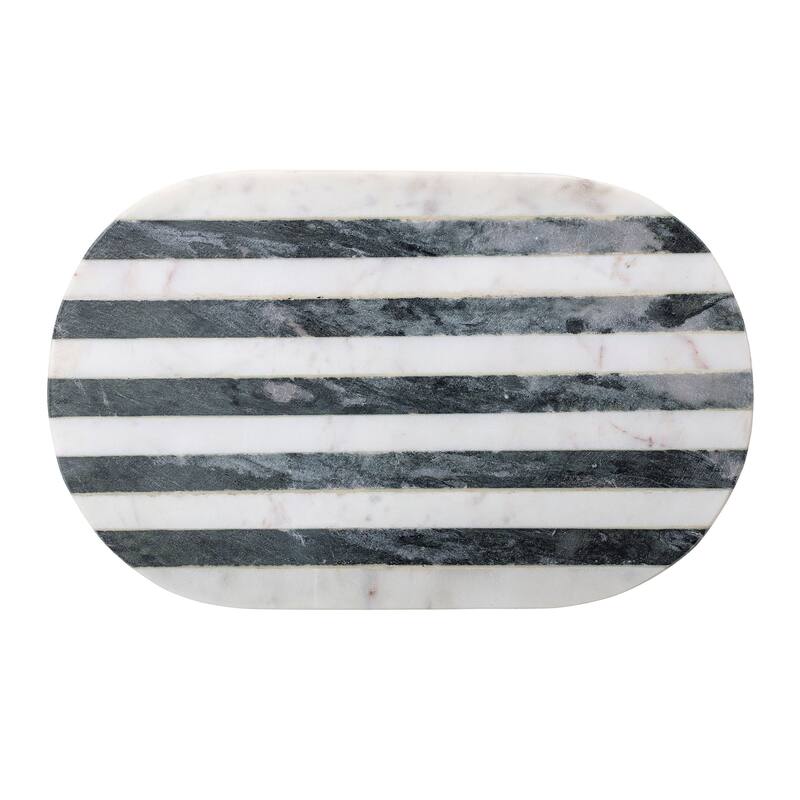 Striped Marble Cutting Board - Black
