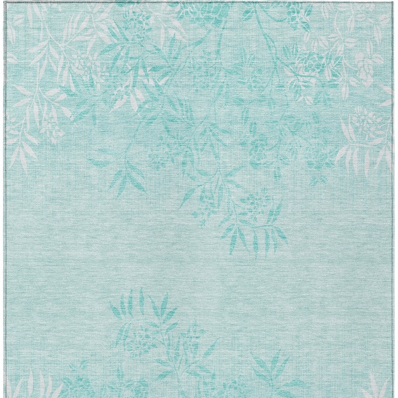 HomeRoots Floral Transitional Rectangle Outdoor Rug