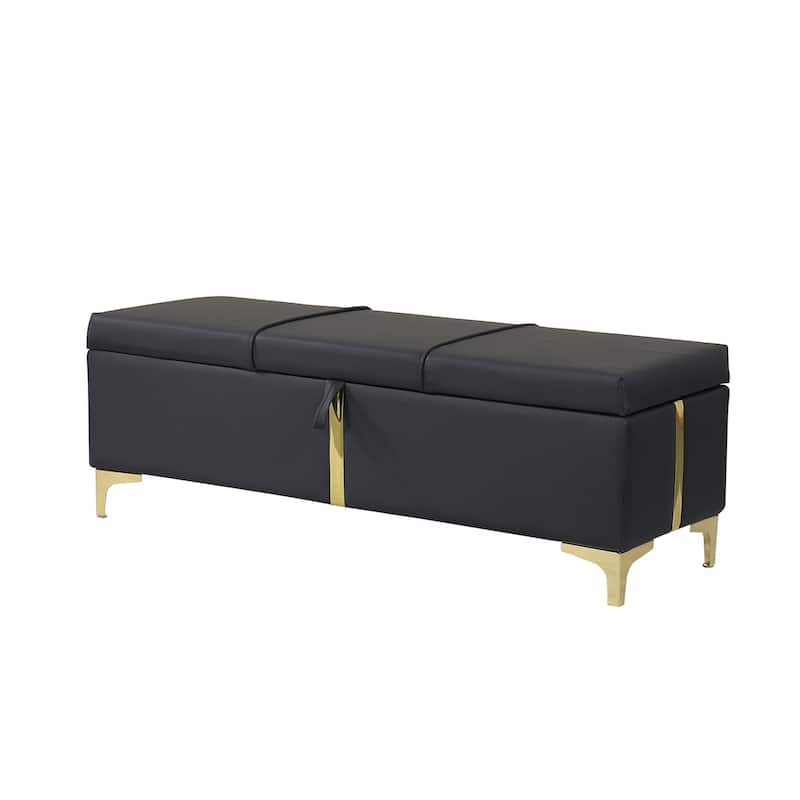 2-Pieces Bedroom Sets Queen Size Bed with Storage Ottoman