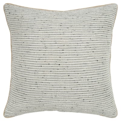 Donny Osmond Light Gray Stripe Throw Pillow