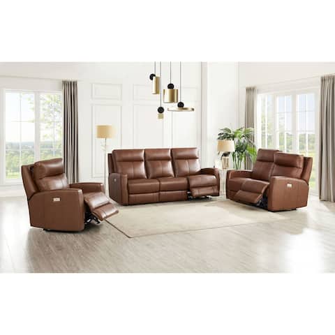 Hydeline Vienna Zero Gravity Power Recline and Headrest Top Grain Leather Sofa Loveseat and Recliner - Sofa, Loveseat, Recliner