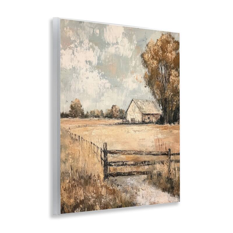 Stupell Fenced In Farm View Wall Plaque Art Design By Petal Prints Design