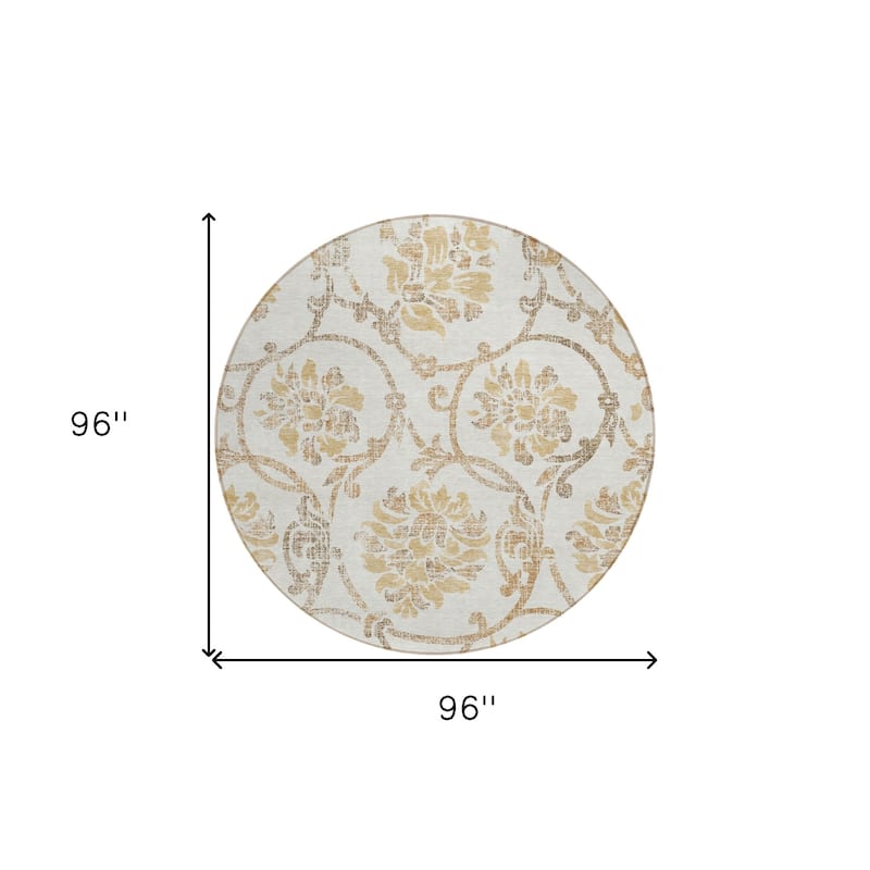 HomeRoots Floral Traditional Rectangle Outdoor Rug