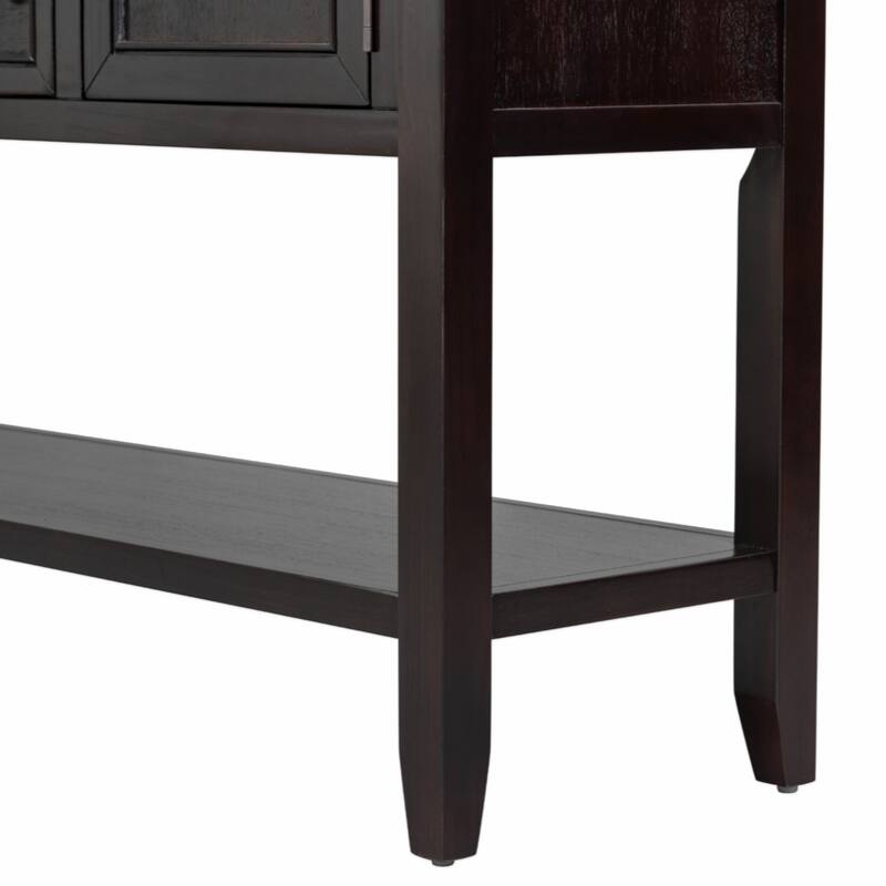 Cambridge Series Ample Storage Vintage Console Table with Four Small Drawers and Bottom Shelf