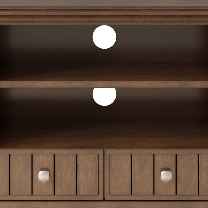 WYNDENHALL Normandy SOLID WOOD 60 inch Wide Transitional TV Media Stand For TVs up to 65 inches - 60'' x 16.5'' x 24