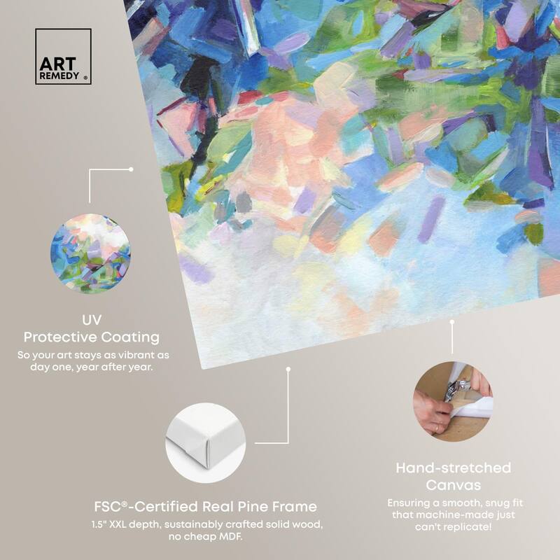 Blue Botanicals Canvas by Art Remedy, Gallery Wrapped