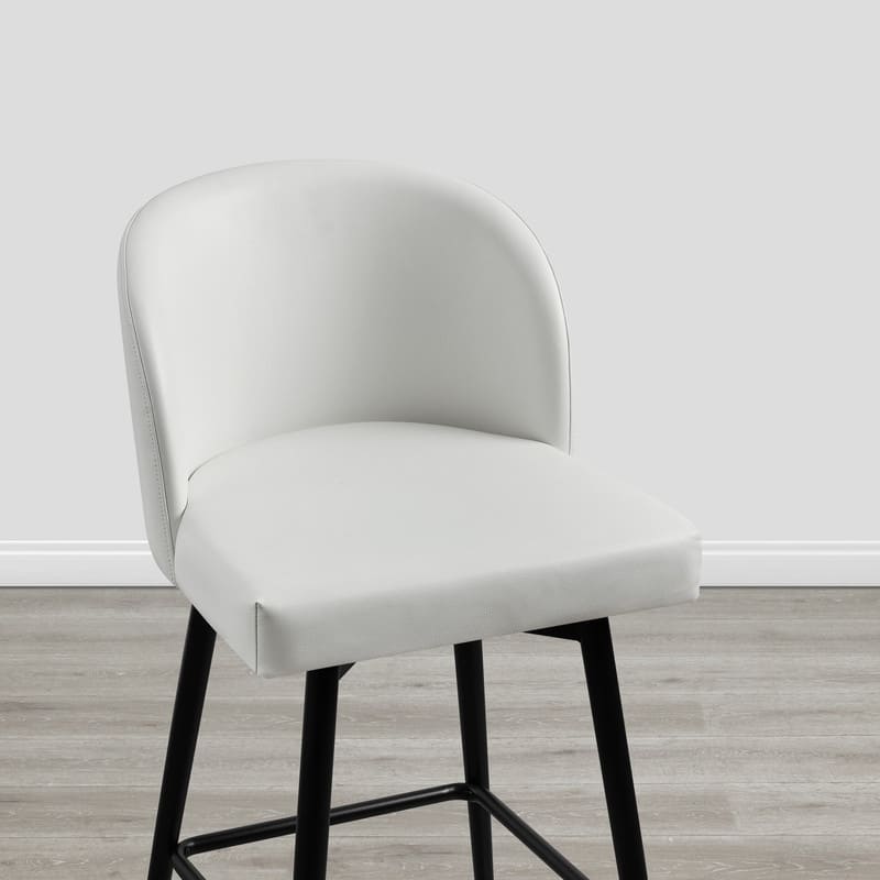 Charlotte Counter Height Swivel Barstool with Metal Legs Set