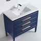 preview thumbnail 17 of 41, Dowell 18" FTB Ceramic Single Bathroom Vanity Basin