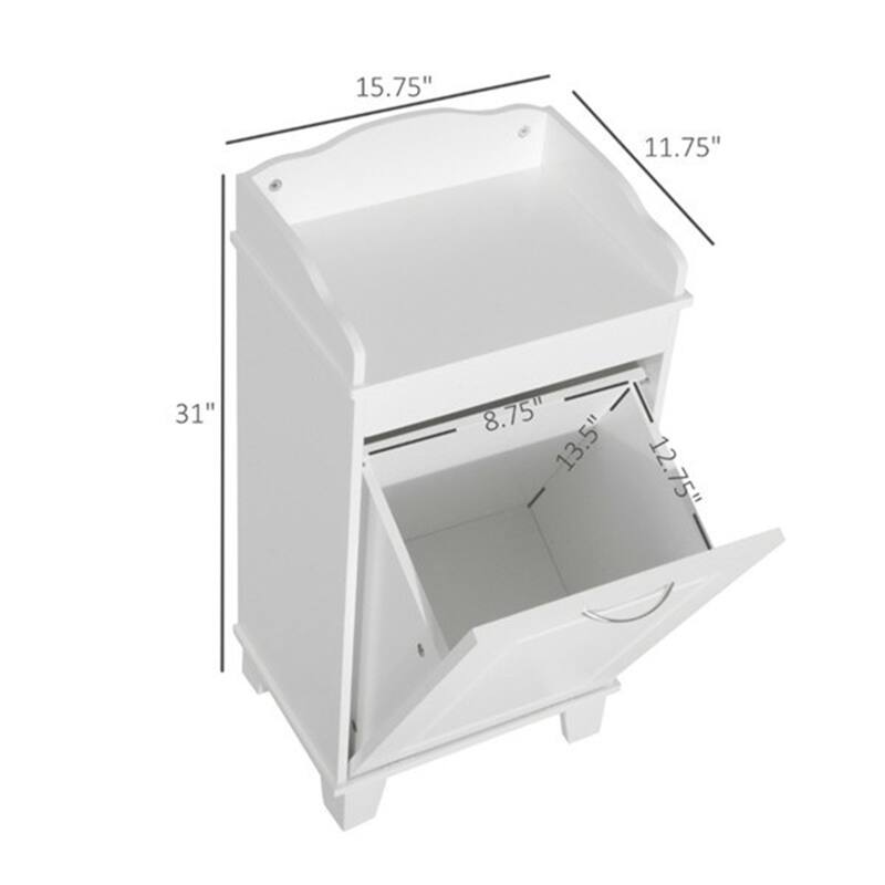 White Freestanding Home Bathroom Storage Cabinet