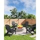 preview thumbnail 8 of 38, Folding Adirondack Chair, Outdoor Wooden Lounge Chair, Modern Lounger Adirondack Chair Ergonomic Extended Backrest