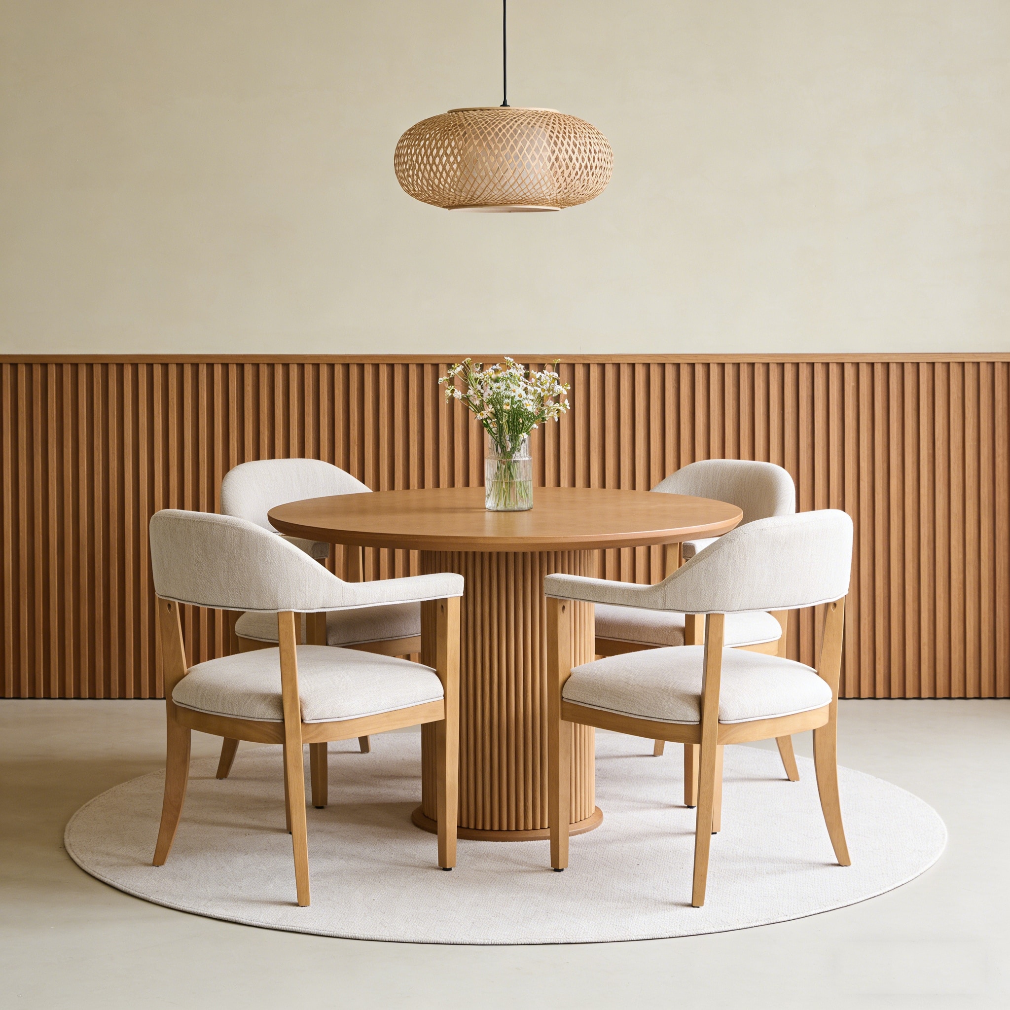 Christopher Knight Home - Upholstered Dining Arm Chair Set with High-Density Foam Padded Cushion & Curved Backrest - 23.62"W