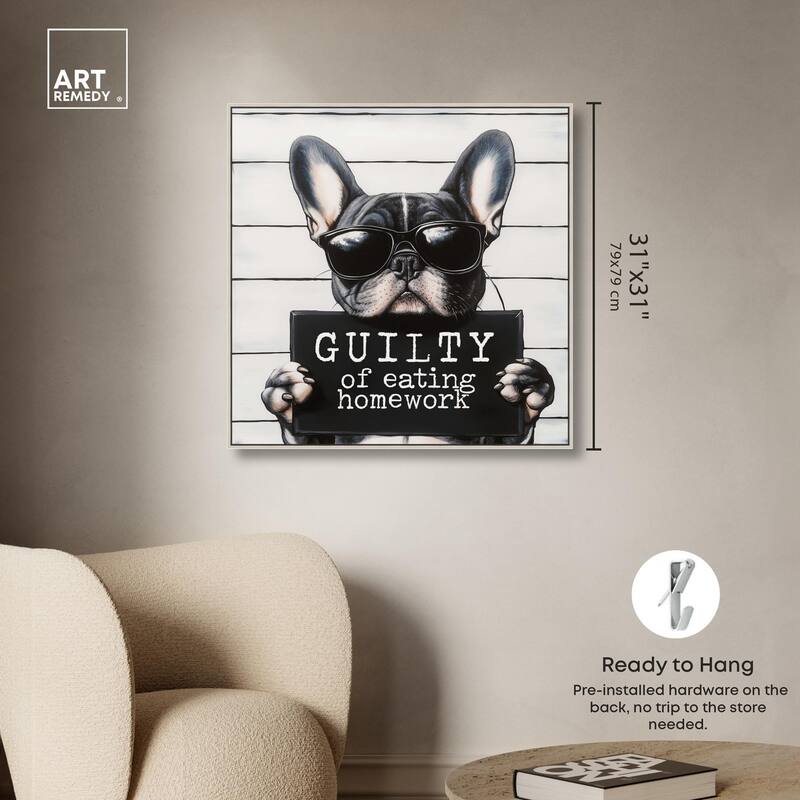 Guilty of Eating Homework Canvas by Art Remedy