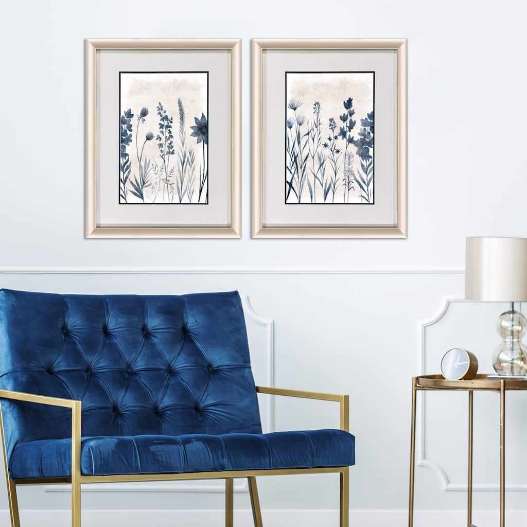 Paragon Blue Dye Framed Art - Set of 2