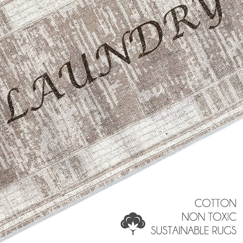 SussexHome Washable Ultra Thin Laundry Room Rug Runner - 20" x 59"