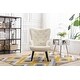 preview thumbnail 42 of 62, Fabric Upholstered Tufted Wingback Living Room Chair With Wooden Legs