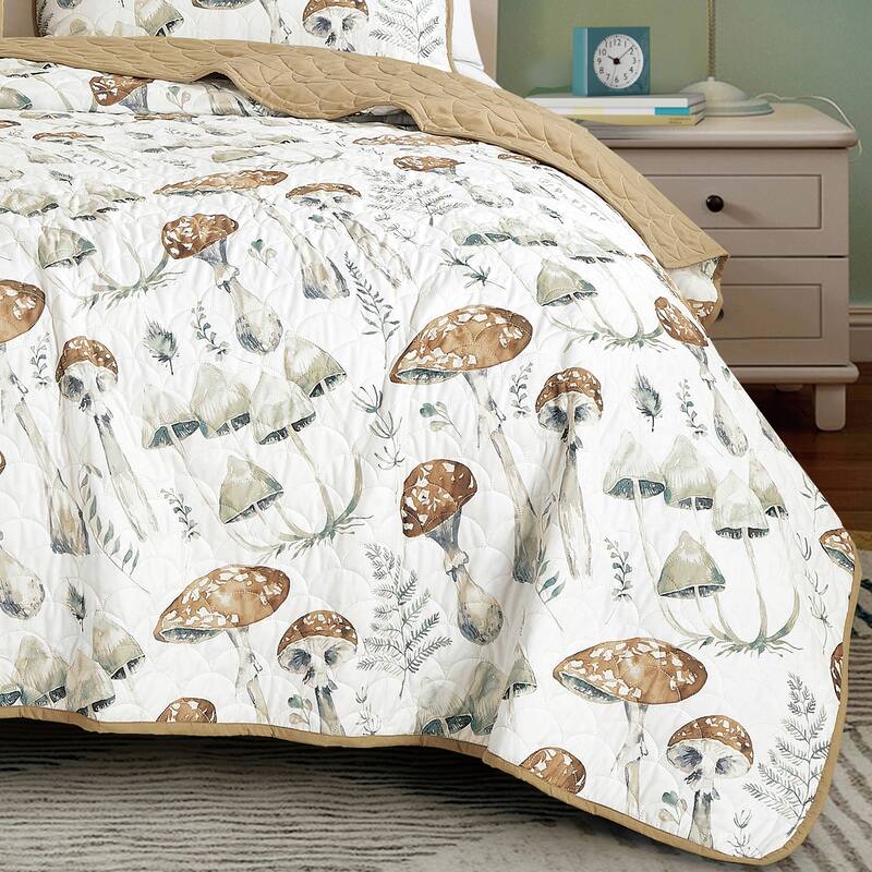 Shatex Teenie 3 piece Lightweight Bedspread set,Oversized Reversible Quilt set,Bedding Comforter Set