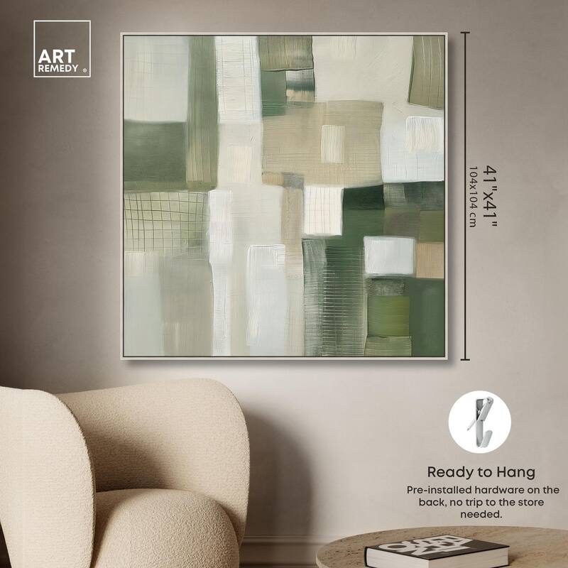 Pale Jade Green II Canvas by Art Remedy