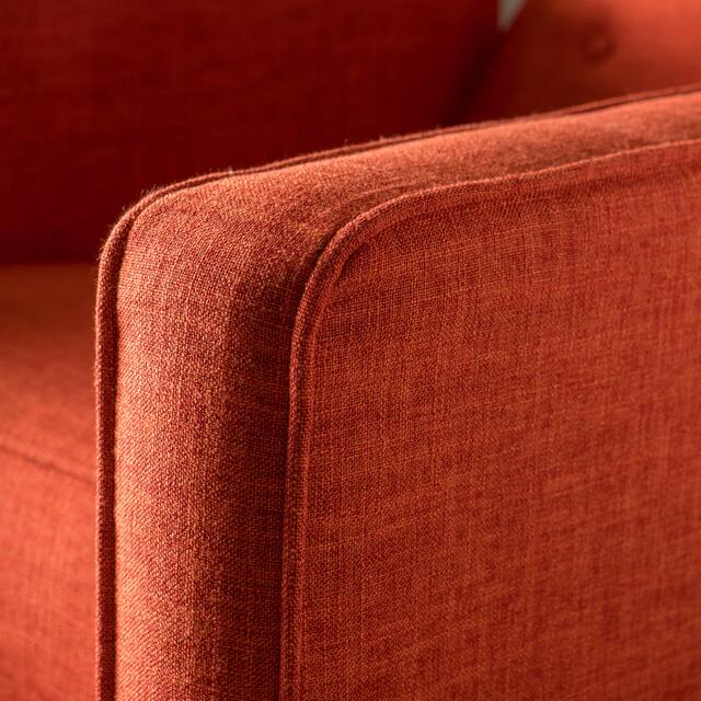 Mervynn Mid-Century Modern Button Tufted Fabric Recliner by Christopher Knight Home