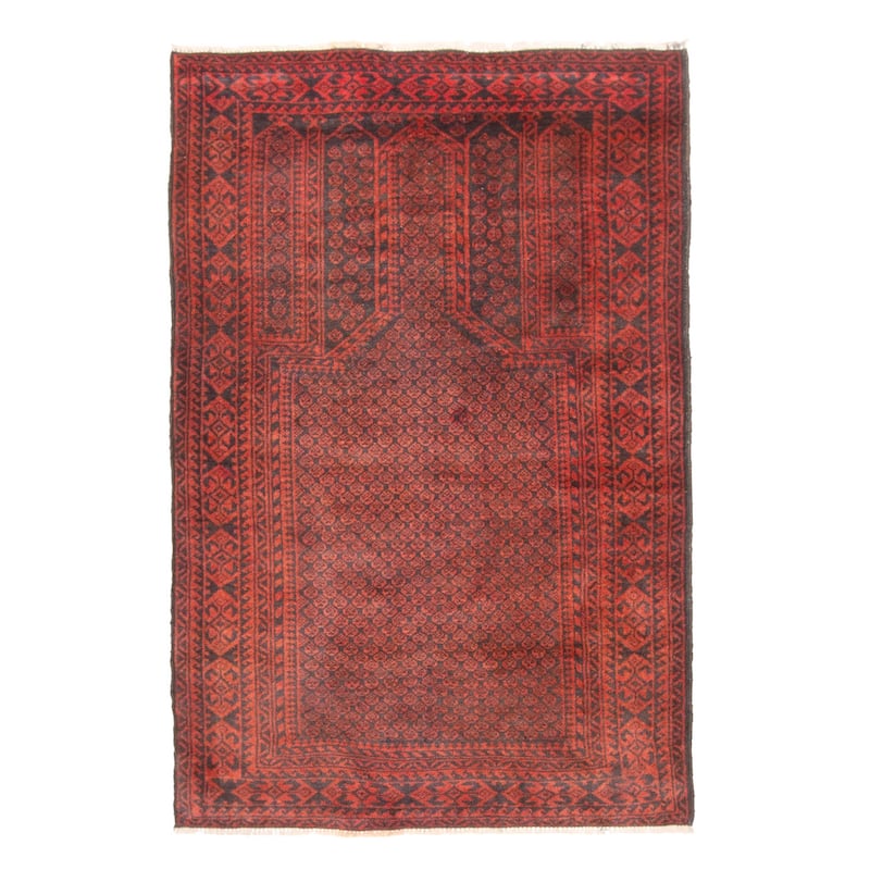 ECARPETGALLERY Hand-knotted Teimani Dark Navy Wool Rug - 2'10 x 4'3