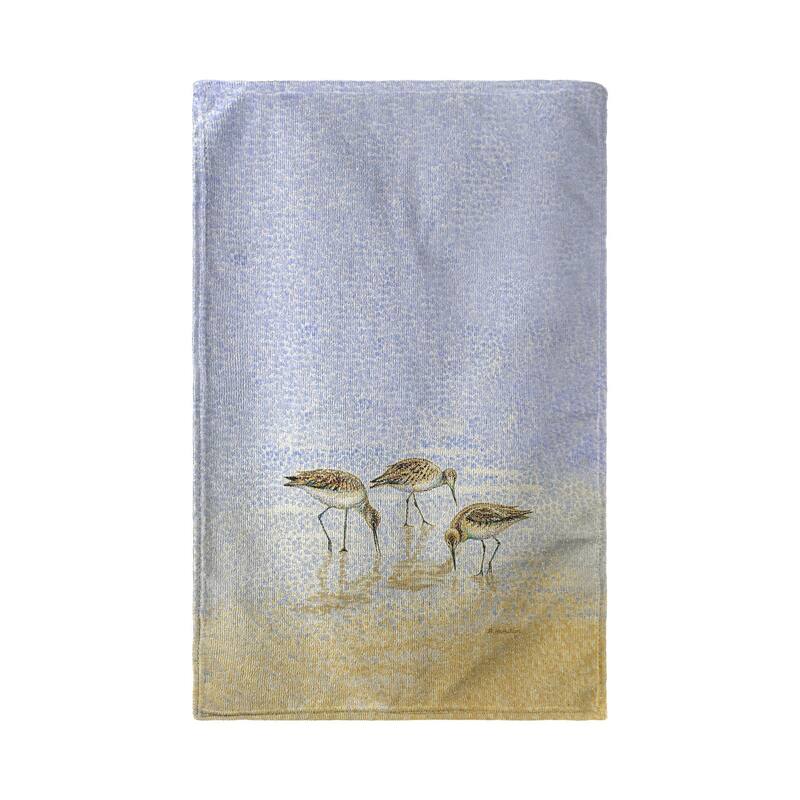 Willet Sandpipers Feeding Kitchen Towel - 16x25