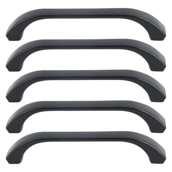 Cabinet Handle Puller 5" Hole Center Zinc Alloy for Dresser Drawer 5pcs, Black - 5pcs/Type #3 - 5" Hole Center