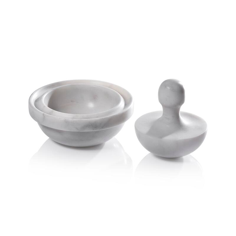 Ross Marble Spice Grinder - White