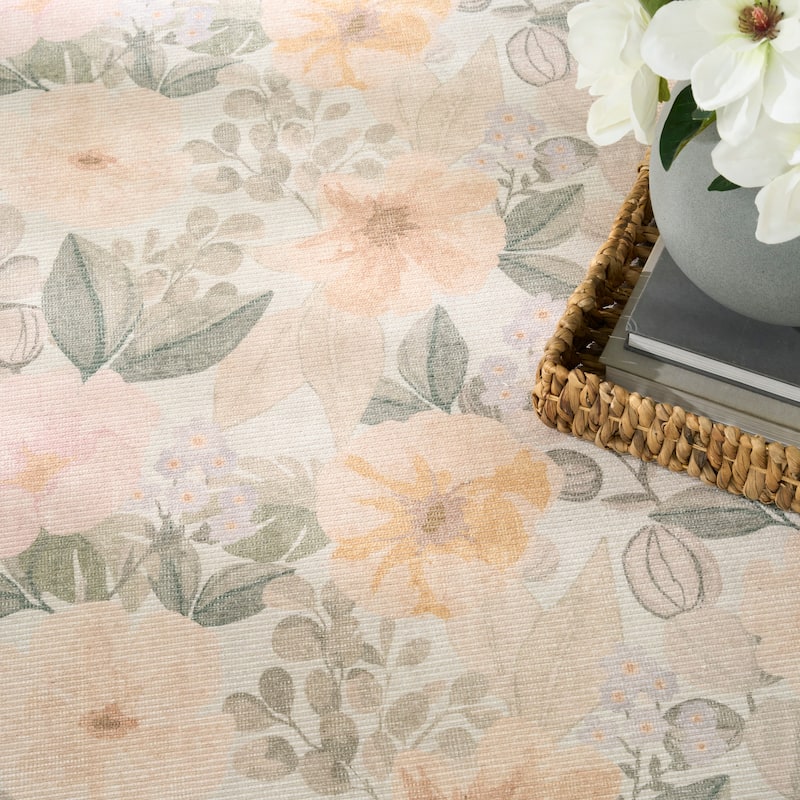 Nourison Botanical Washables Indoor only Floral Area Rug