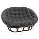 preview thumbnail 1 of 1, 65-inch by 48-inch Solid Twill Double Papasan Cushion (Cushion Only) Grey