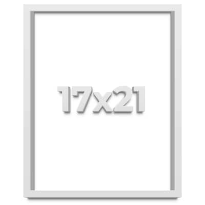 17x21 Shadow Box Frame White | 2 Inches Deep Real Wood Contemporary