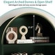 preview thumbnail 4 of 12, 73.6-Inch Arched Metal Storage Display Cabinet with Adjustable Shelves