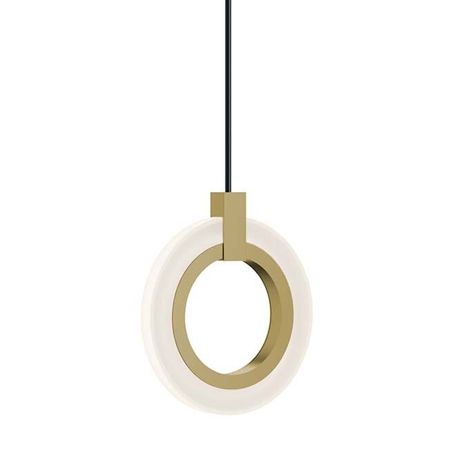 AFX HLOP08LAJUD Halo 8" Wide Mini Pendant - Light Antique Brass