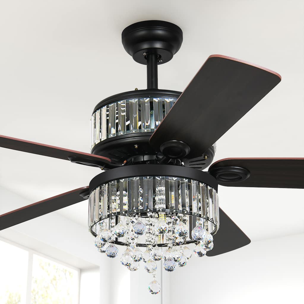 52" Moasis Dual-Sided Chandelier Ceiling Fan - 5 Blades - Includes Remote - 52