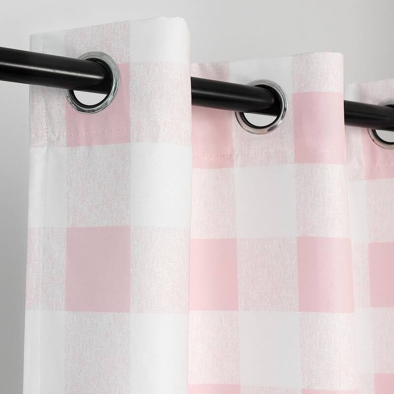 Porch & Den Alfalfa Plaid Pattern Room-darkening Window Curtains