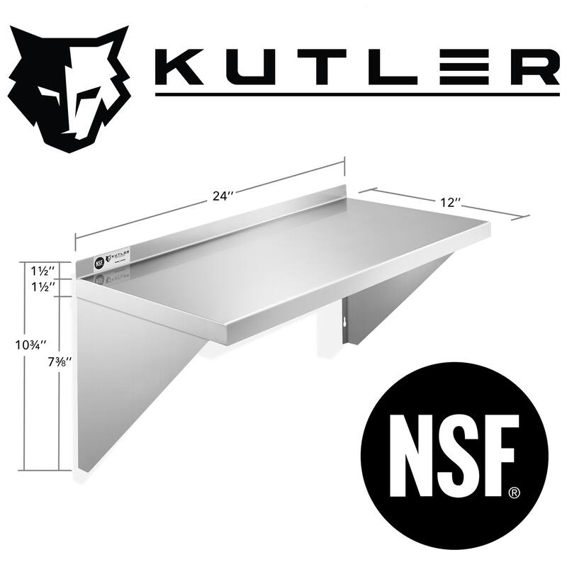 Stainless Steel Shelf NSF Commercial Kitchen Wall Shelving