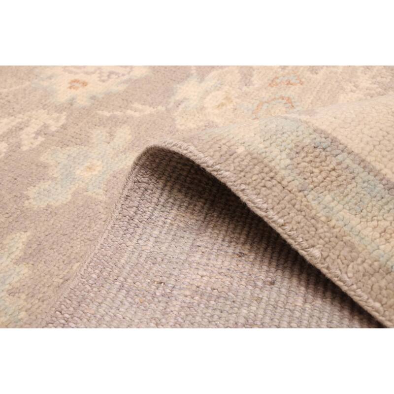 ECARPETGALLERY Hand-knotted Modern Oushak Grey Wool Rug - 8'7 x 11'10