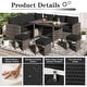 preview thumbnail 17 of 84, AECOJOY 7 Pieces Patio Furniture Set Outdoor Sectional Sofa Rattan Conversation Set