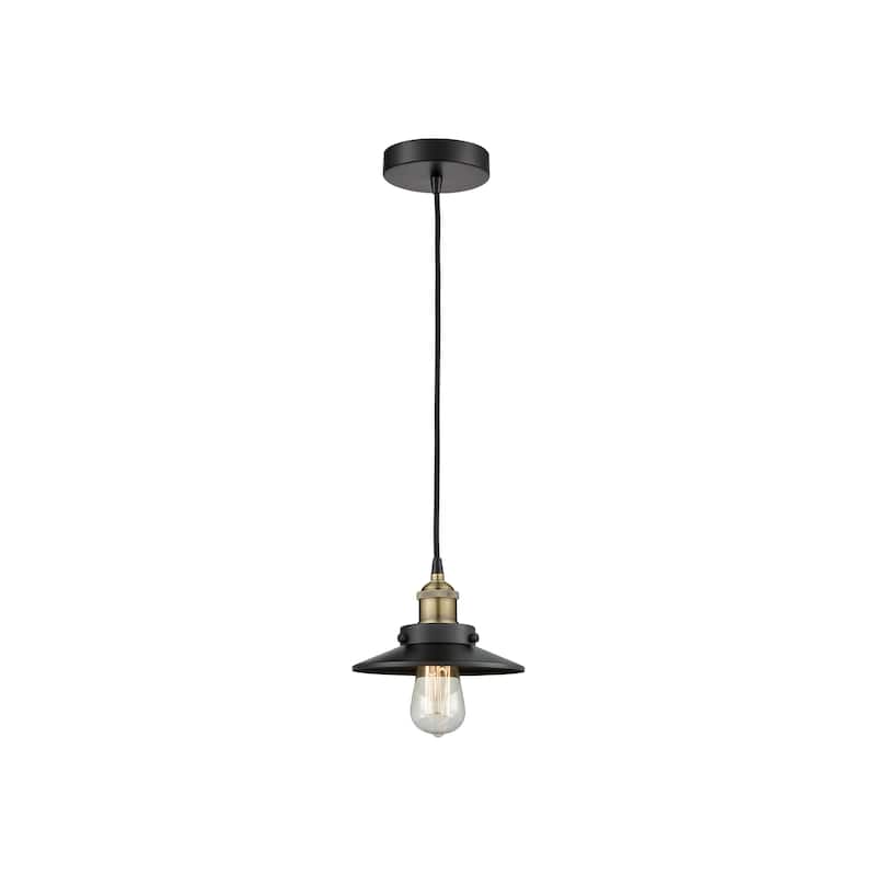 Innovations Lighting Railroad - 1 Light 8" Cord Hung Mini Pendant.
