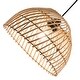 preview thumbnail 5 of 8, 1-Light Woven Rattan Bohemian Adjustable Pendant Light - 11.75*7inches