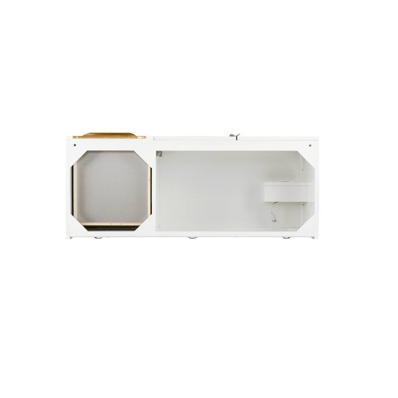 James Martin Vanities Columbia 48" Single Vanity, Glossy White with Radiant Gold Hardware