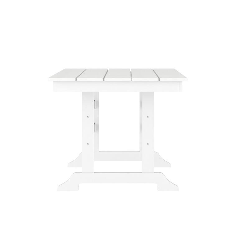 Commercial All Weather Adirondack Table and 6 Chairs with Cupholders