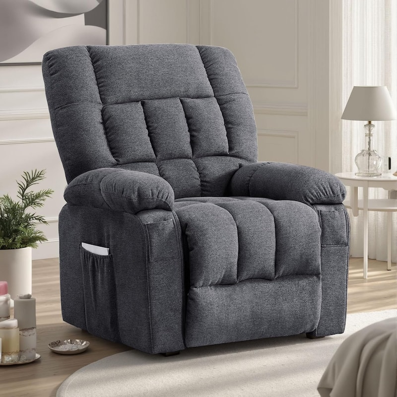 Recliner Chair, Reclining Massage Chair with Heat, Home Theater Seating Electric Power Lift Chair for Living Room