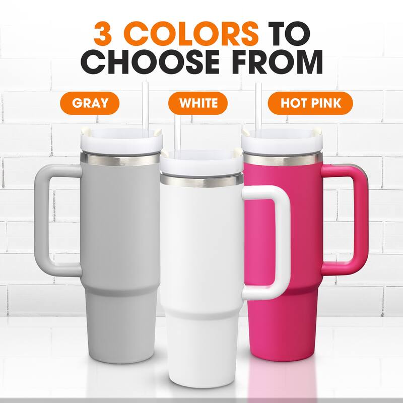 Cheer Collection Insulated Tumbler with Reusable Straw