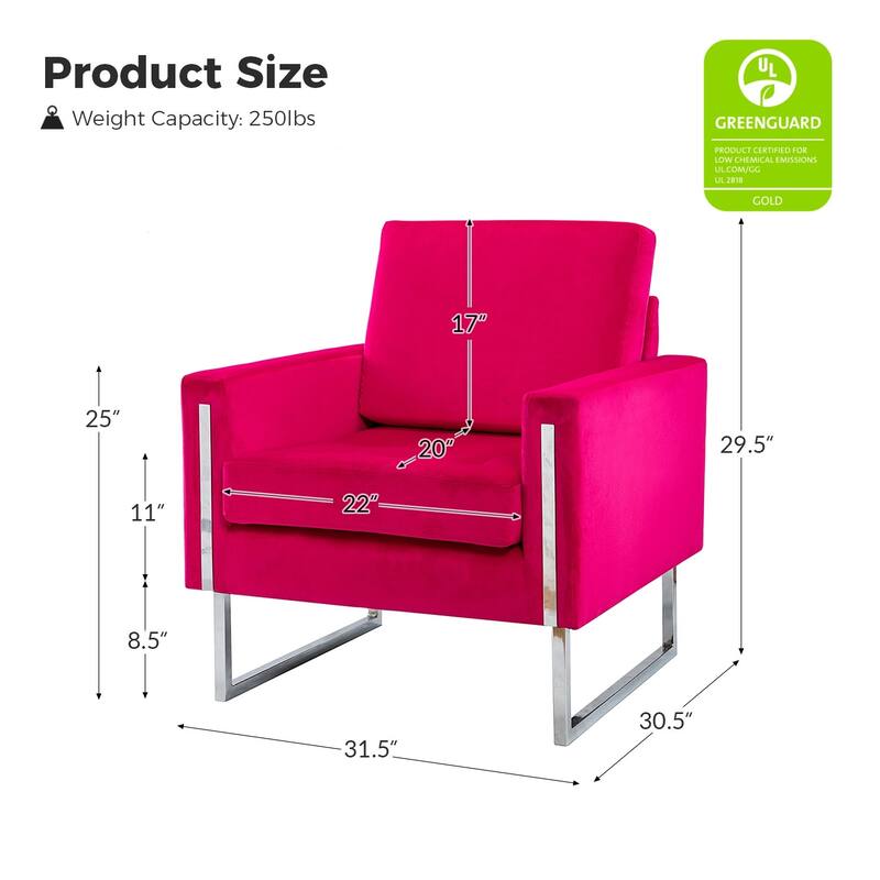 Trendy Elastus Comfy Club Chair with Chic Metal Legs for Stylish Decor