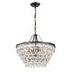 preview thumbnail 3 of 11, Antique Bronze 6-Light Glam Crystal Chandelier - Antique Bronze