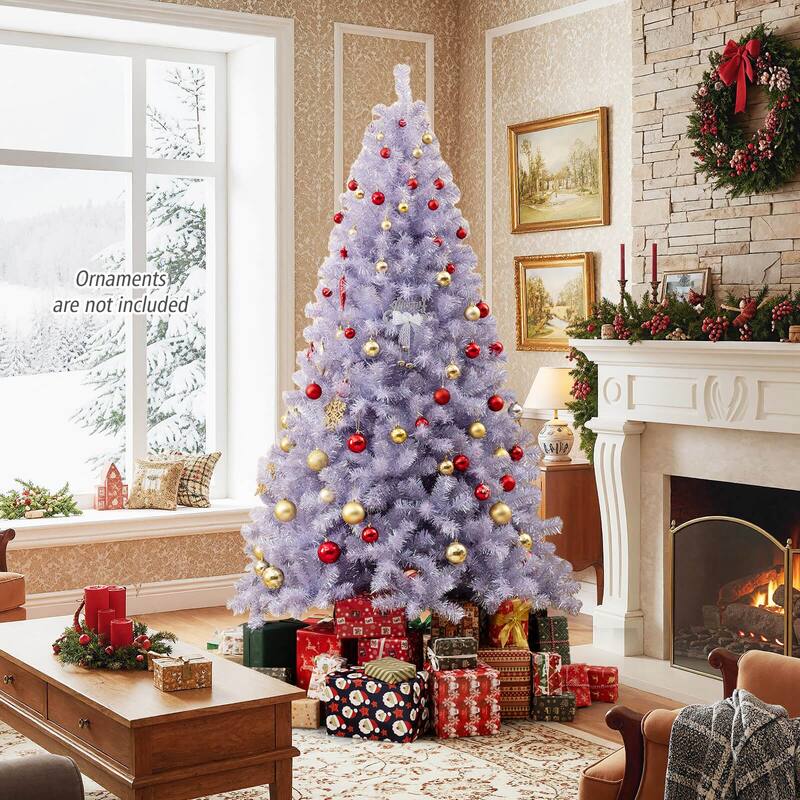 Costway 6.5 FT/7.5 FT Artificial Xmas Tree with 250/550 White LED - See Details