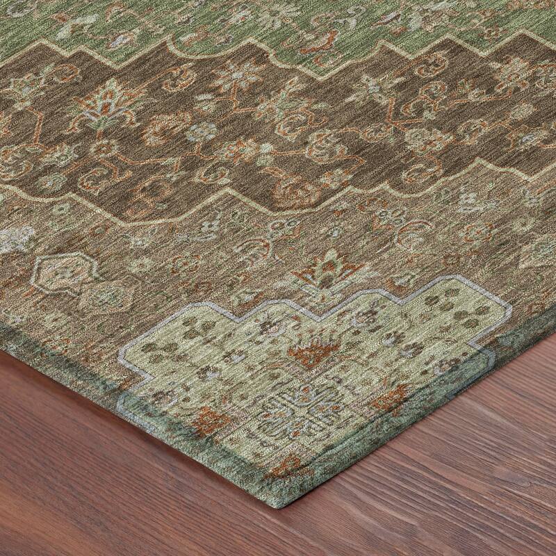 Machine Washable Indoor/ Outdoor Traditional Karachy Chantille Rug