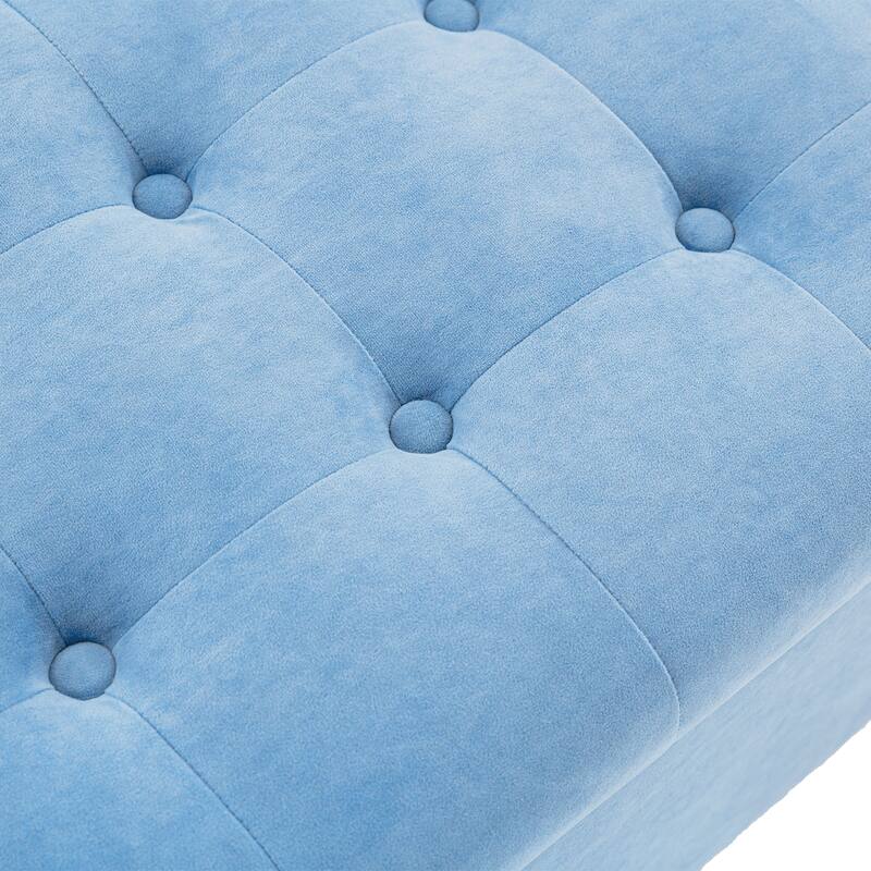 Button-Tufted Storage Ottoman Bench for Bedroom, Living Room 41"W x 16"D x 16"H