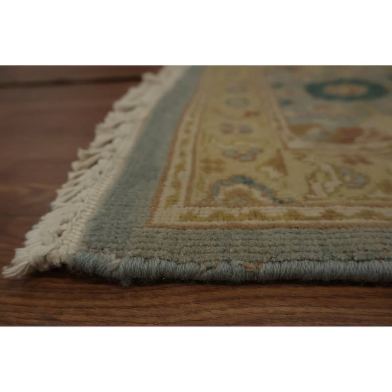 Hand Knotted Oriental 100% Wool Carpet Traditional All-Over Navy Blue & Blues Ziegler Area Rug - 3' 9'' X 2' 0''